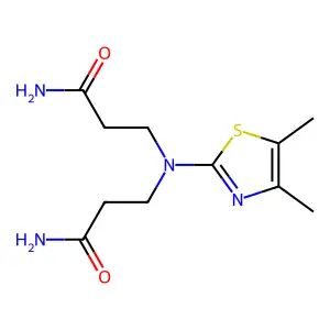 3-[(3-Amino-3-oxopropyl)-(4,5-dimethyl-1,3-thiazol-2-yl)amino]propanamide structure