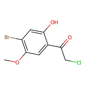 1-(4-Bromo-2-hydroxy-5-methoxyphenyl)-2-chloro-1-ethanone structure