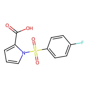 1-[(4-fluorophenyl)sulfonyl]-1H-pyrrole-2-carboxylic acid structure