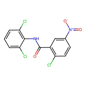 2-chloro-N-(2,6-dichlorophenyl)-5-nitrobenzamide structure