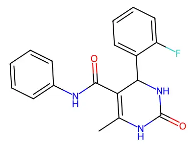 4-(2-fluorophenyl)-6-methyl-2-oxo-N-phenyl-1,2,3,4-tetrahydropyrimidine-5-carboxamide structure