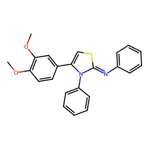 4-(3,4-dimethoxyphenyl)-N,3-diphenyl-1,3-thiazol-2-imine structure
