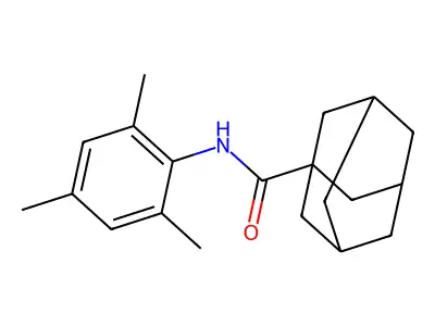 N-(2,4,6-trimethylphenyl)adamantane-1-carboxamide structure