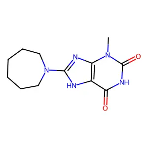 8-(Azepan-1-yl)-3-methyl-1H-purine-2,6(3H,7H)-dione structure