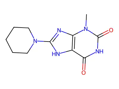 3-Methyl-8-(piperidin-1-yl)-1H-purine-2,6(3H,7H)-dione structure