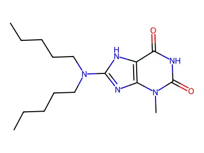 8-(Dipentylamino)-3-methyl-1,3,7-trihydropurine-2,6-dione structure