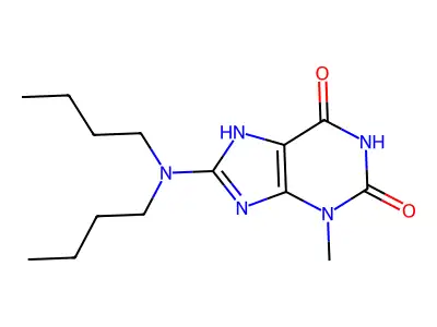 8-(Dibutylamino)-3-methyl-1,3,7-trihydropurine-2,6-dione structure