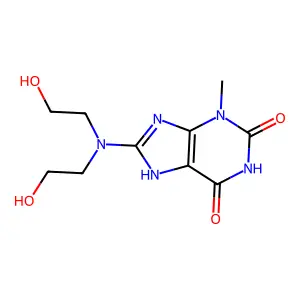 8-[bis(2-hydroxyethyl)amino]-3-methyl-7H-purine-2,6-dione structure