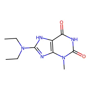 8-(Diethylamino)-3-methyl-1,3,7-trihydropurine-2,6-dione structure