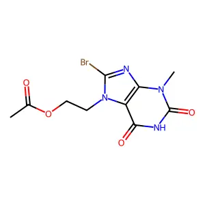 2-(8-Bromo-3-methyl-2,6-dioxopurin-7-yl)ethyl acetate structure