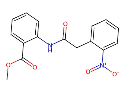 Methyl 2-[[2-(2-nitrophenyl)acetyl]amino]benzoate structure