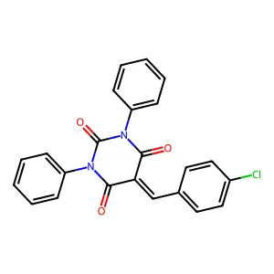 5-(4-Chloro-benzylidene)-1,3-diphenyl-pyrimidine-2,4,6-trione structure