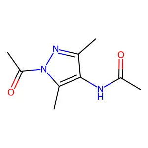 N-(1-乙酰基-3,5-二甲基-1H-吡唑-4-基)乙酰胺 structure