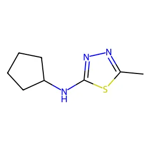 N-环戊基-5-甲基-1,3,4-噻二唑-2-胺 structure