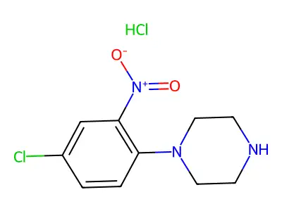 1-(4-Chloro-2-nitrophenyl)piperazine hydrochloride structure