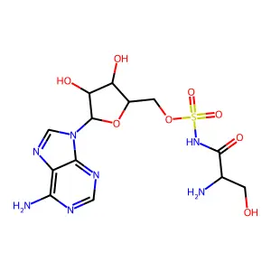 5'-O-(L-Serylsulfamoyl)adenosine structure