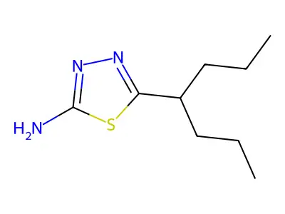 5-(1-Propylbutyl)-1,3,4-thiadiazol-2-amine structure