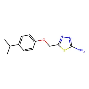 5-((4-Isopropylphenoxy)methyl)-1,3,4-thiadiazol-2-amine structure