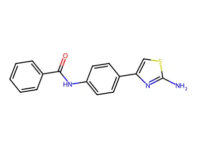 N-[4-(2-amino-1,3-thiazol-4-yl)phenyl]benzamide structure