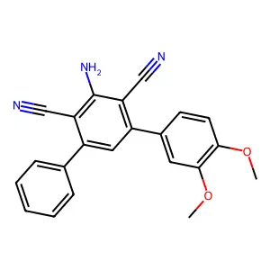 5'-Amino-3,4-dimethoxy-1,1':3',1''-terphenyl-4',6'-dicarbonitrile structure
