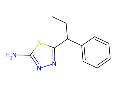 5-(1-Phenylpropyl)-1,3,4-thiadiazol-2-amine structure
