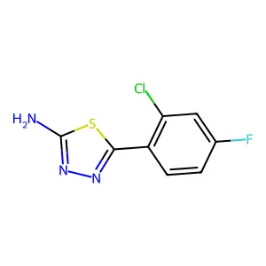 5-(2-Chloro-4-fluorophenyl)-1,3,4-thiadiazol-2-amine structure