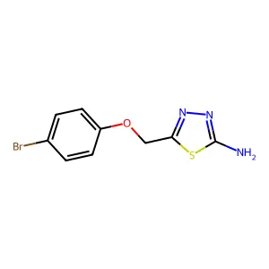 5-((4-Bromophenoxy)methyl)-1,3,4-thiadiazol-2-amine structure