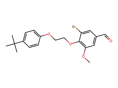 3-Bromo-4-[2-(4-tert-butylphenoxy)ethoxy]-5-methoxybenzaldehyde structure