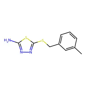 5-[(3-Methylbenzyl)sulfanyl]-1,3,4-thiadiazol-2-ylamine structure