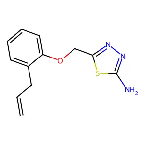 5-{[2-(Prop-2-en-1-yl)phenoxy]methyl}-1,3,4-thiadiazol-2-amine structure