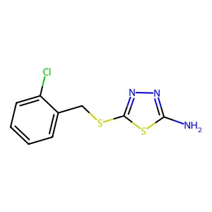 5-[(2-Chlorobenzyl)thio]-1,3,4-thiadiazol-2-amine structure
