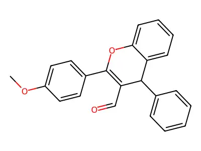 2-(4-methoxyphenyl)-4-phenyl-4H-chromene-3-carbaldehyde structure