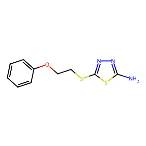 5-[(2-Phenoxyethyl)sulfanyl]-1,3,4-thiadiazol-2-amine structure