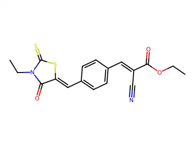 ethyl (E)-2-cyano-3-[4-[(Z)-(3-ethyl-4-oxo-2-sulfanylidene-1 structure