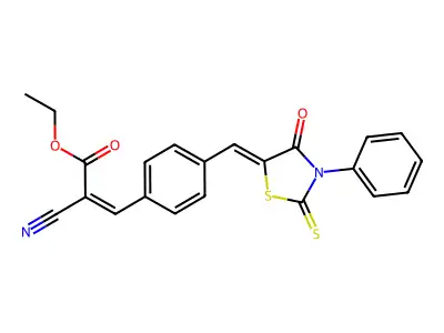 ethyl 2-cyano-3-[4-[(4-oxo-3-phenyl-2-sulfanylidene-1,3-thia structure