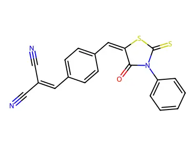 2-[[4-[(E)-(4-oxo-3-phenyl-2-sulfanylidene-1,3-thiazolidin-5 structure