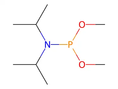 Dimethyl N,N-diisopropylphosphoramidite structure