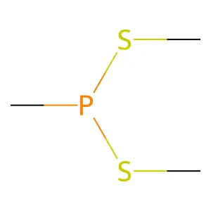 Phosphinodithioic acid, dimethyl-, methyl ester structure