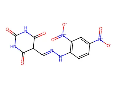 5-[[(2,4-Dinitrophenyl)hydrazinylidene]methyl]-1,3-diazinane-2,4,6-trione structure
