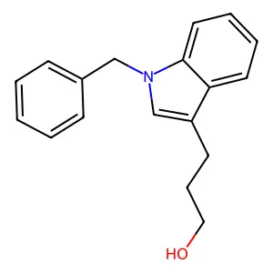 3-(1-benzyl-1H-indol-3-yl)propan-1-ol structure