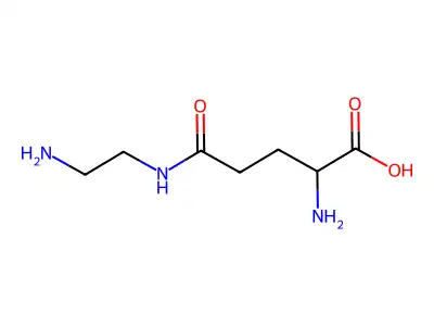 2-Amino-5-(2-aminoethylamino)-5-oxopentanoic acid structure
