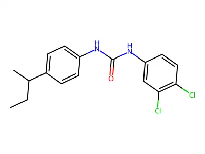 Urea, N-(3,4-dichlorophenyl)-N'-[4-(1-methylpropyl)phenyl]- structure