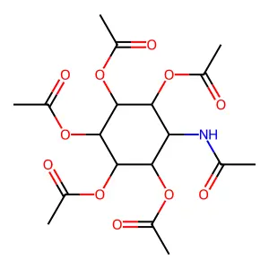 (2-Acetamido-3,4,5,6-tetraacetyloxycyclohexyl) acetate structure
