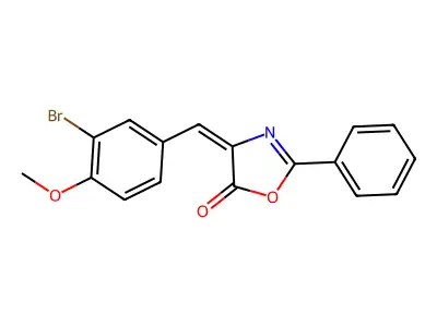 4-((3-Bromo-4-methoxyphenyl)methylene)-2-phenyl-5(4H)-oxazolone structure