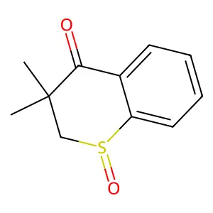 4H-1-Benzothiopyran-4-one, 2,3-dihydro-3,3-dimethyl-, 1-oxide structure