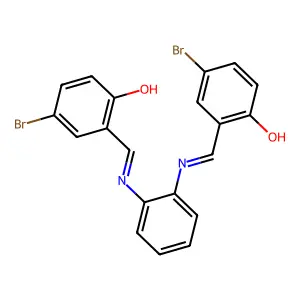 4-Bromo-2-[({2-[(5-bromo-2-hydroxybenzylidene)amino]phenyl}imino)methyl]phenol structure