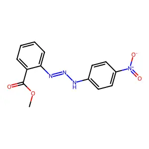 Methyl 2-[3-(4-nitrophenyl)triaz-1-EN-1-YL]benzoate structure