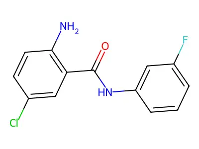 2-amino-5-chloro-N-(3-fluorophenyl)benzamide structure