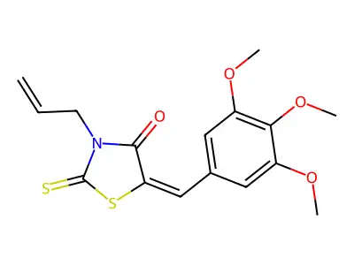 3-Allyl-2-thioxo-5-[(3,4,5-trimethoxyphenyl)methylene]thiazolidin-4-one structure