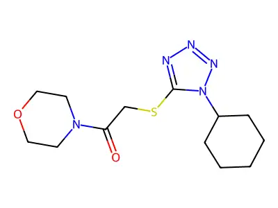 2-(1-Cyclohexyltetrazol-5-yl)sulfanyl-1-morpholin-4-ylethanone structure